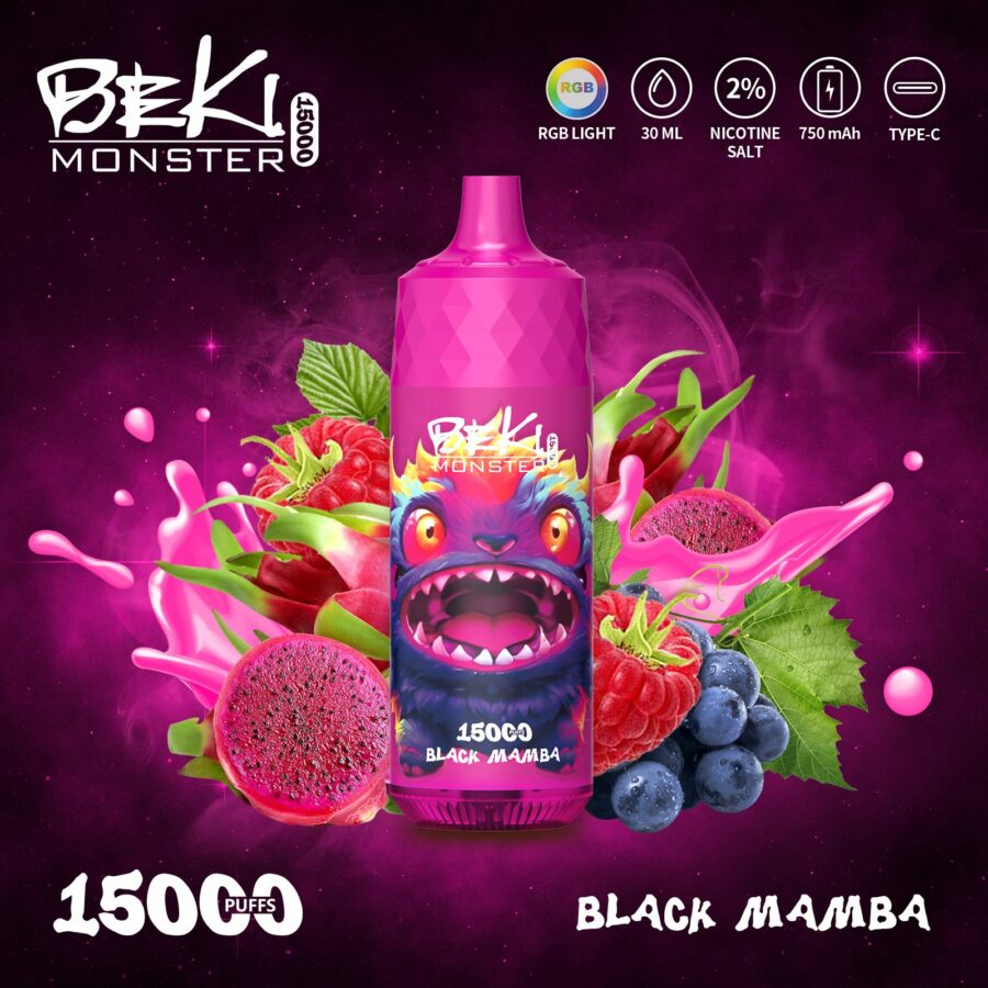 PUFF BEKI MONSTER 15000 - BLACK MAMBA
