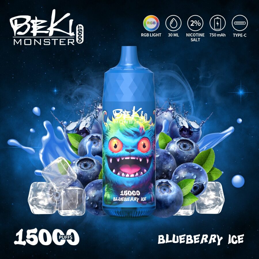 PUFF BEKI MONSTER 15000 - BLUEBERRY ICE