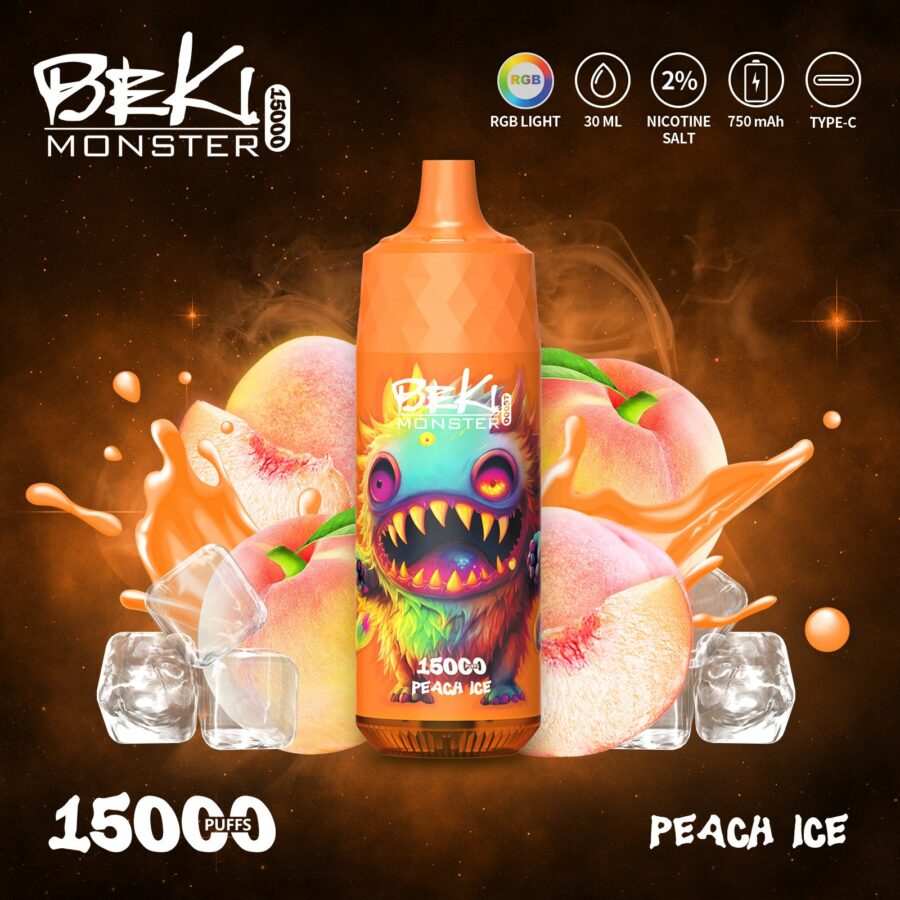 PUFF BEKI MONSTER 15000 - PEACH ICE
