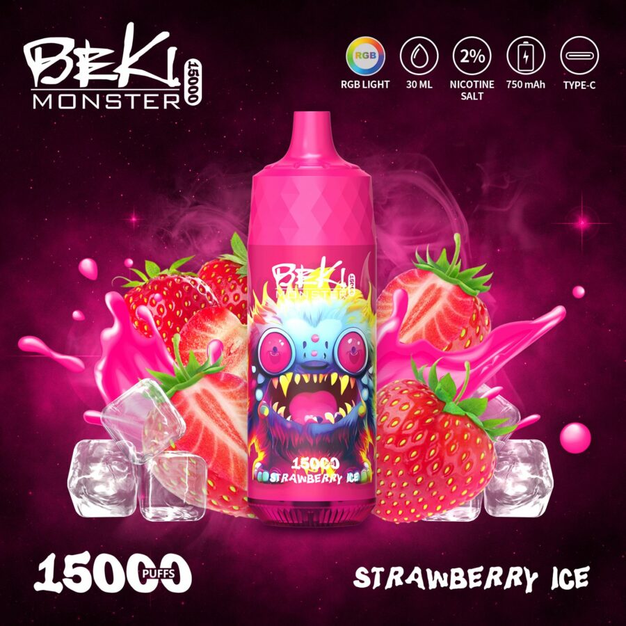 PUFF BEKI MONSTER 15000 - STRAWBERRY ICE