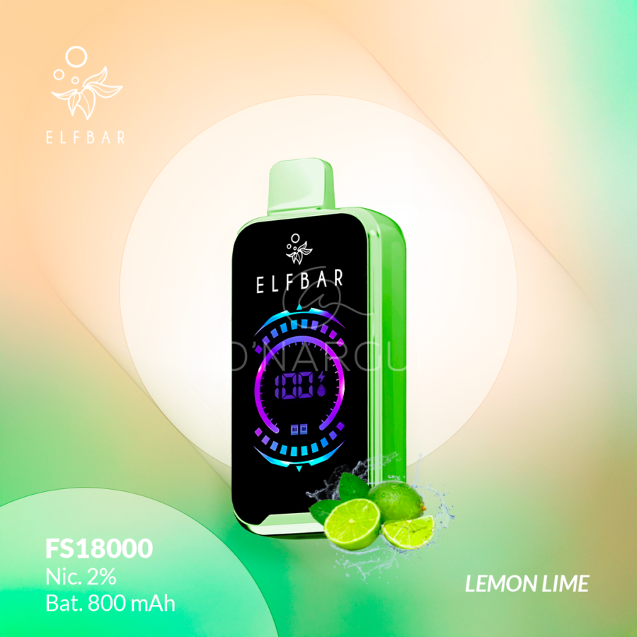 PUFF ELFBAR 18000 - LEMON LIME