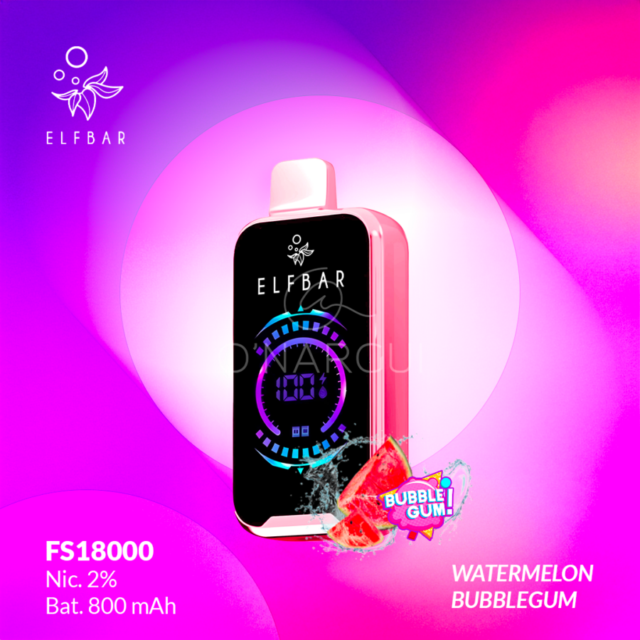 PUFF ELFBAR 18000 - WATERMELON BUBBLEGUM