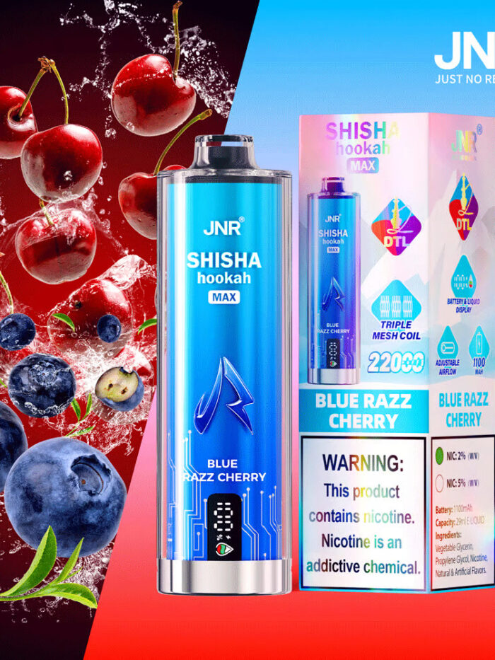 PUFF JNR SHISHA MAX 22000 - BLUE RAZZ CHERRY
