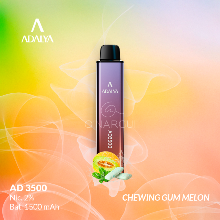 VAPE ADALYA AD 3500 - CHEWING GUM MELON